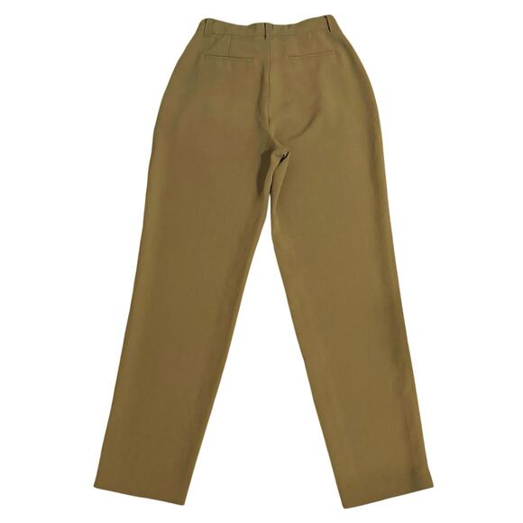 Wilfred Crepe Pleated High Rise Pants Size 10 Olive Green - Picture 2 of 5